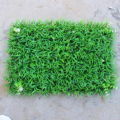 artificial grass wall with flowers